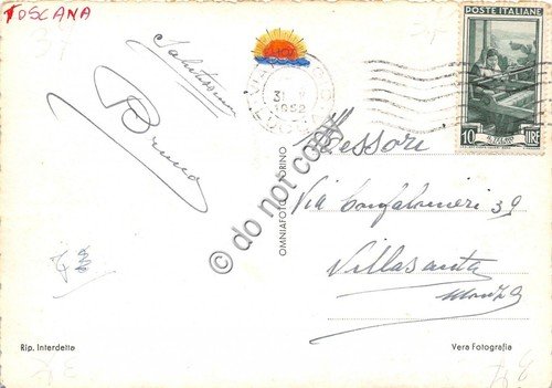 Cartolina Viareggio Molo 1952