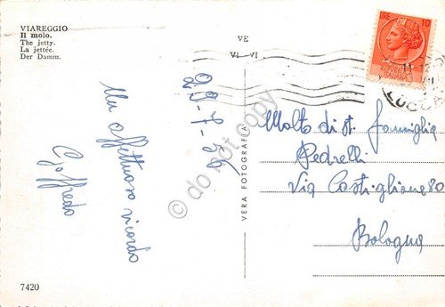 Cartolina Viareggio Molo Barche 1956 | Immagine Gallery 2