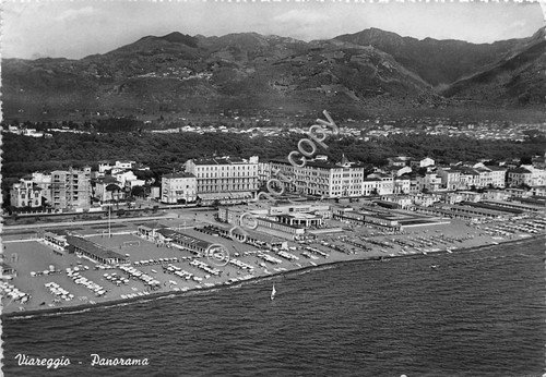 Cartolina Viareggio panorama aereo 1959 | Immagine principale