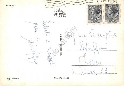 Cartolina Viareggio panorama aereo (Lucca)