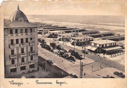 Cartolina Viareggio Panorama Bagni anni '30 | Immagine principale
