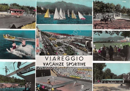 Cartolina Viareggio Vedute sport 1964 (Lucca)