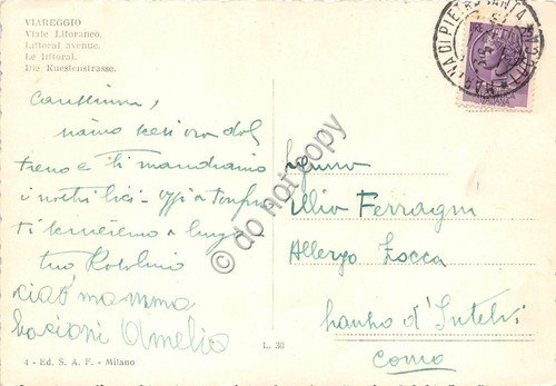 Cartolina Viareggio Viale Litoraneo | Immagine Gallery 2