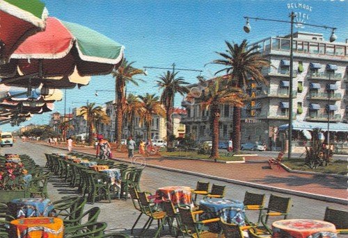Cartolina Viareggio Viale Lungomare Hotel Belmare