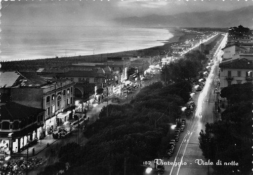 Cartolina Viareggio Viale Notturno 1953 | Immagine principale