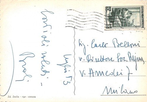 Cartolina Viareggio Viale Notturno 1953 | Immagine Gallery 2