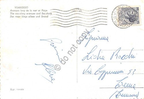 Cartolina Viareggio Viali lungomare e spiaggia auto d''epoca anni '50 … | Immagine Gallery 2