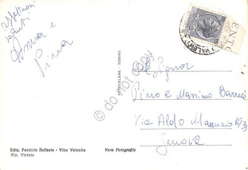 Cartolina Vibo Valentia Monumento ai Caduti anni '50