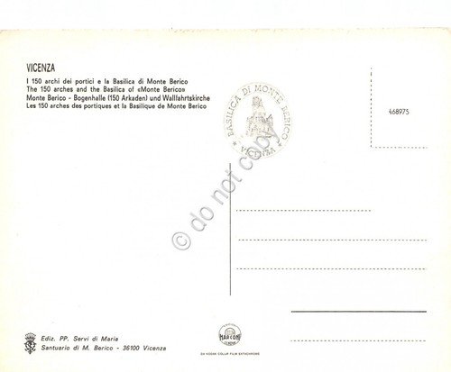 Cartolina Vicenza Basilica di Monte Berico e i 150 archi …
