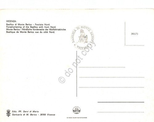 Cartolina Vicenza Basilica di Monte Berico facciata Nord | Immagine Gallery 2