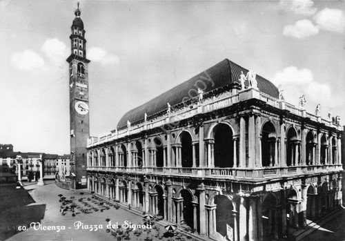 Cartolina Vicenza Piazza dei Signori Ed Sicca Timbro Decennale UFV …