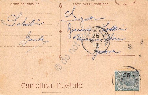 Cartolina Vicenza Teatro Olimpico la prospettiva della scena anni '10