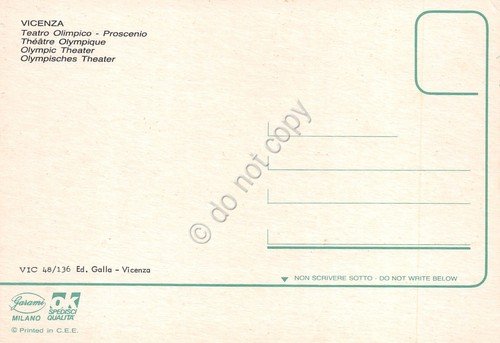 Cartolina Vicenza Teatro Olimpico proscenio