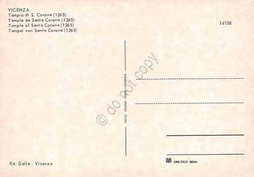 Cartolina Vicenza Tempio di Santa Corona | Immagine Gallery 2