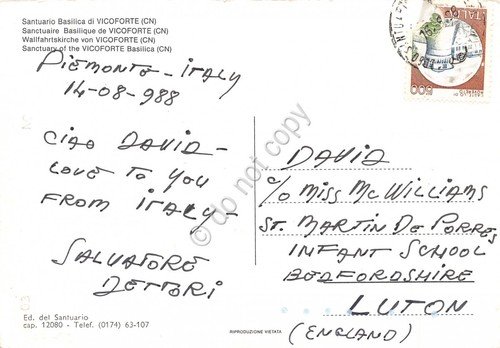 Cartolina Vicoforte Santuario Basilica 1988 (Cuneo) | Immagine Gallery 2