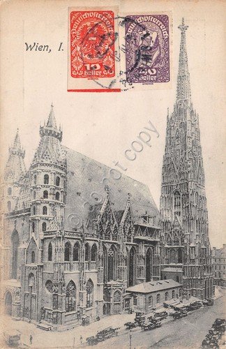 Cartolina Vienna Wien old card with cabs stamps 10 and …