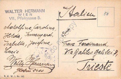 Cartolina Vienna Wien old card with cabs stamps 10 and …