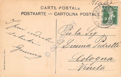 Cartolina Vierwaldstattersee Dampfer Unterwaiden und Urirostock 1912 Nave | Immagine Gallery 2