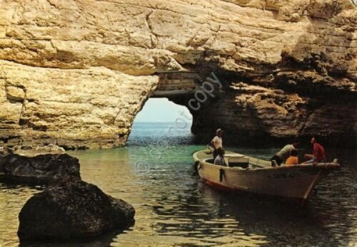 Cartolina Vieste Grotta sfondata barca animata 1974 (Foggia) | Immagine principale