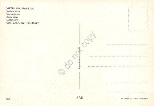 Cartolina Vietri sul mare panorama aereo case anni '70 | Immagine Gallery 2