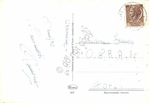 Cartolina Vigevano Piazza Ducale Duomo colorata auto bar anni '60 | Immagine Gallery 2