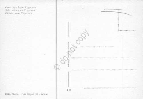 Cartolina Vigevano vedute varie palazzo calzature ponte chiesa | Immagine Gallery 2