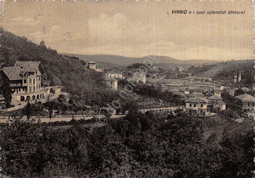 Cartolina Viggiù panorama e dintorni anni '50