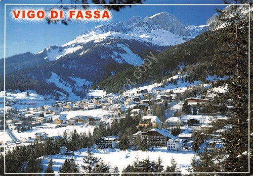 Cartolina Vigo di Fassa panorama verso la Roda di Vael … | Immagine principale