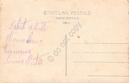 Cartolina villa a tre piani con giardino animata fotocartolina anni …