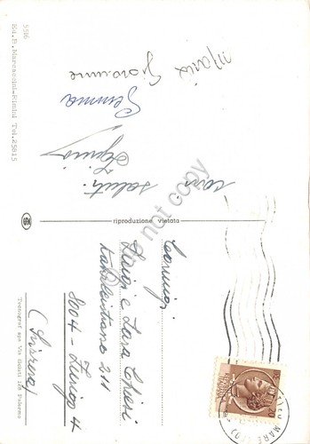 Cartolina Villa Marina di Cesenatico 4 vedute spiaggia paese (Rimini)