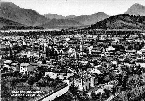 Cartolina Villa Santina Carnia Panorama generale 1955 | Immagine principale