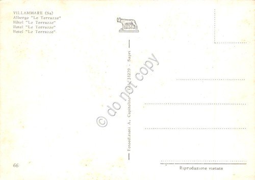 Cartolina Villammare Albergo Le Terrazze auto anni '70