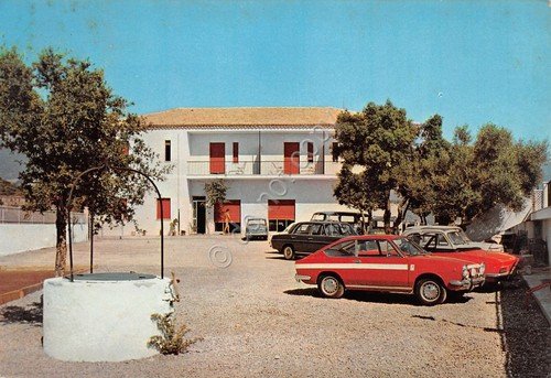 Cartolina Villammare Albergo Le Terrazze auto d'epoca anni '70
