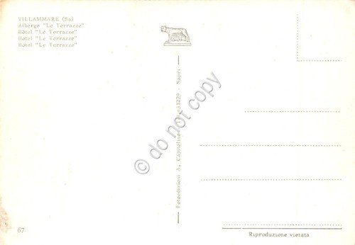 Cartolina Villammare Albergo Le Terrazze terrazza animata anni '70