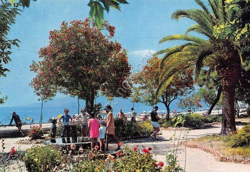 Cartolina Villammare Villa Comunale giardini animata anni '70 | Immagine principale