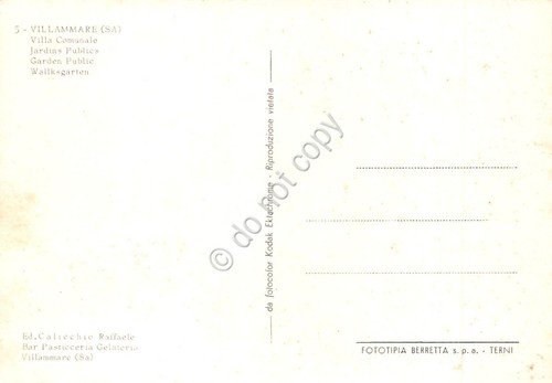 Cartolina Villammare Villa Comunale giardini animata anni '70 | Immagine Gallery 2