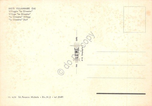 Cartolina Villammare Villaggio Le Ginestre anni '70 | Immagine Gallery 2
