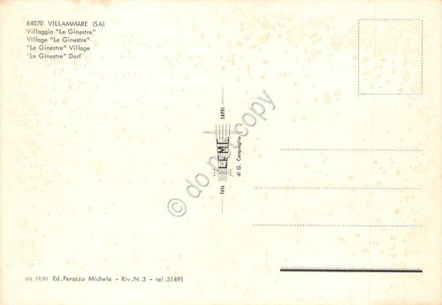 Cartolina Villammare Villaggio Le Ginestre case anni '70 | Immagine Gallery 2