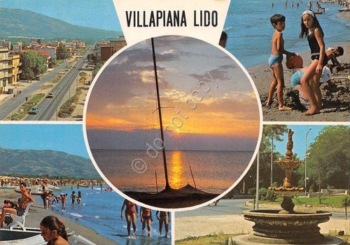 Cartolina Villapiana Lido 5 vedute animata (Cosenza) | Immagine principale