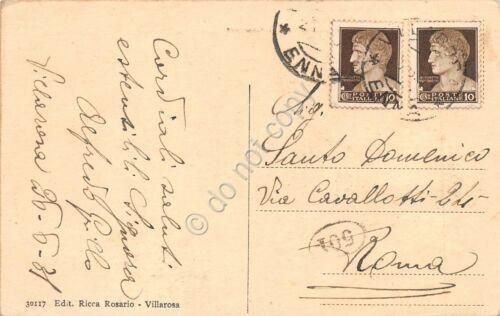 Cartolina Villarosa Sikella Miniere Pagliarello Respica Galleria S. Giuseppe '31