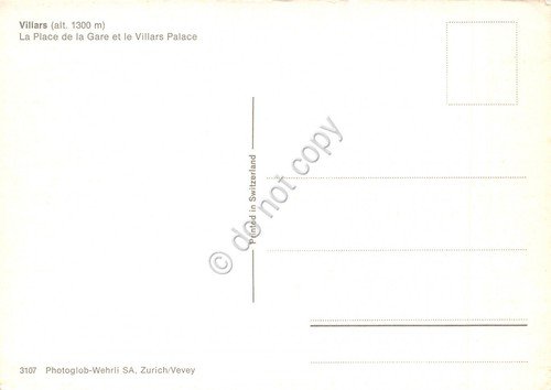 Cartolina Villars Place de la Gare et Villars Palace | Immagine Gallery 2