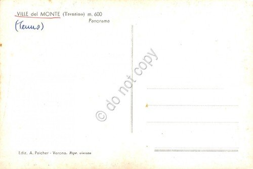 Cartolina Ville del Monte Tenno Panorama