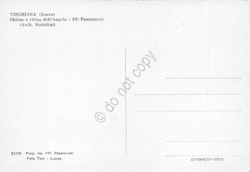 Cartolina Vinchiana Chiesa e Ritiro dell'Angelo PP. Passionisti anni '50 | Immagine Gallery 2