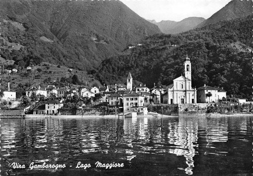 Cartolina Vira Gambarogno panorama dal lago | Immagine principale