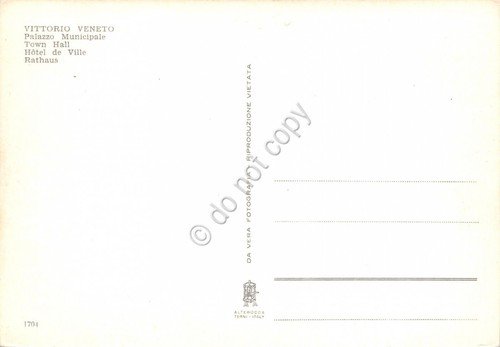 Cartolina Vittorio Veneto Palazzo Municipale (Treviso)