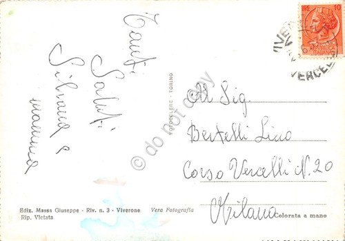 Cartolina Viverone e il suo lago barca animata colorata 1957 | Immagine Gallery 2