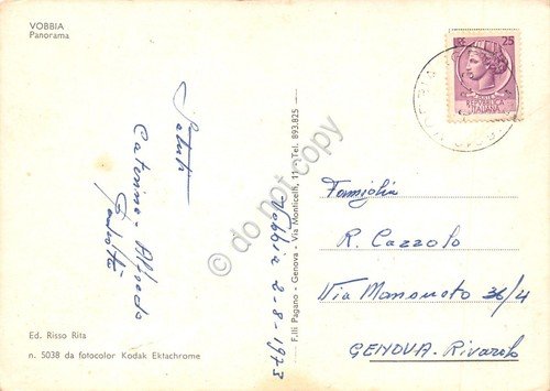 Cartolina Vobbia Panorama 1973 | Immagine Gallery 2