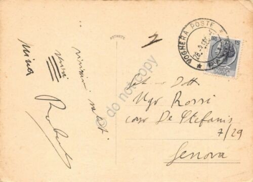 Cartolina Voghera Duomo animata bicicletta1960