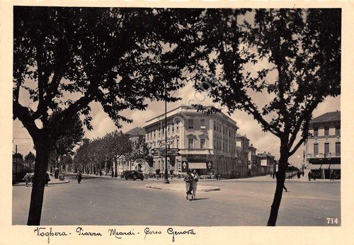 Cartolina Voghera Piazza Meardi Corso Genova animata 1936 | Immagine principale