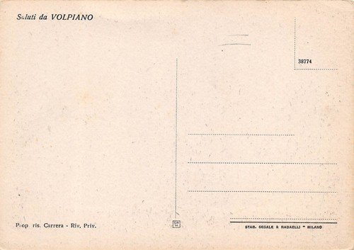 Cartolina Volpiano Panorama paese da Levante